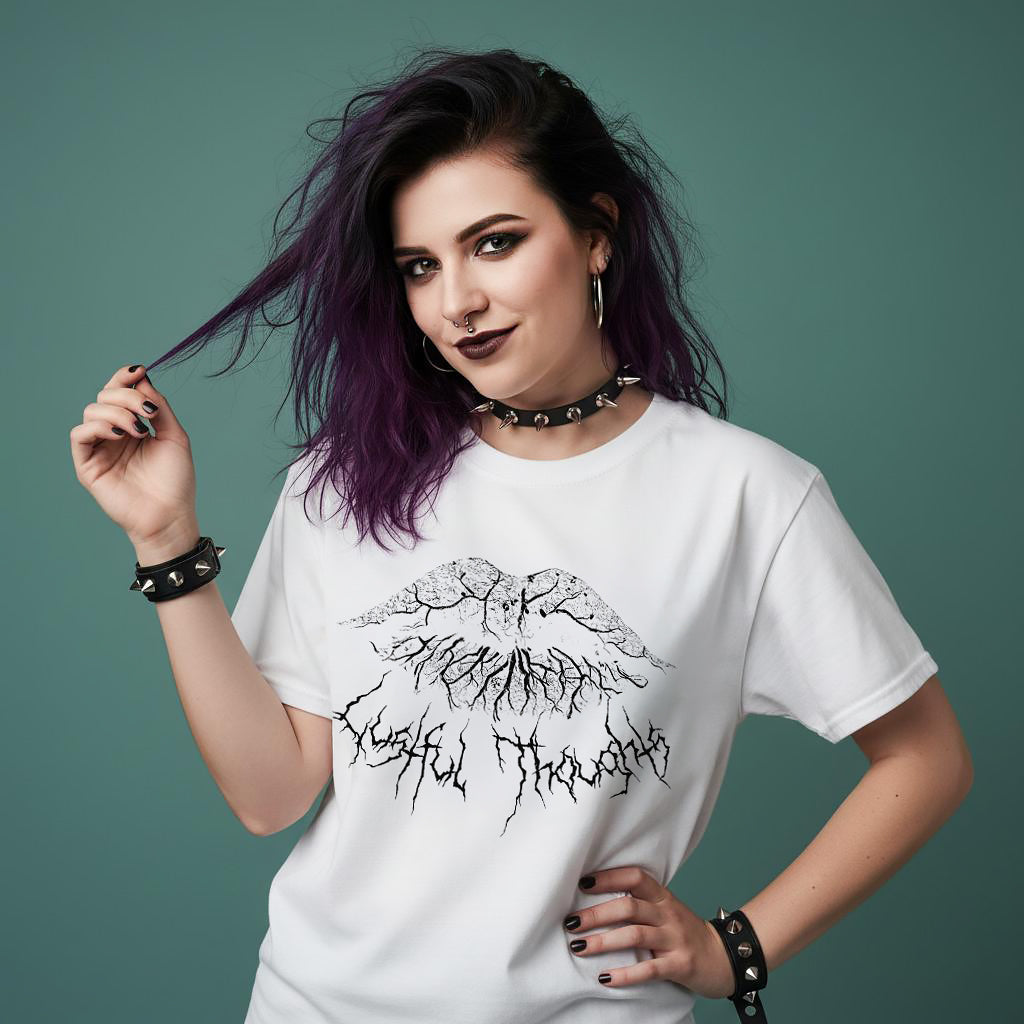Lustful Thoughts Gothic Punk T-Shirt, Edgy Alternative Gothcore Fashion