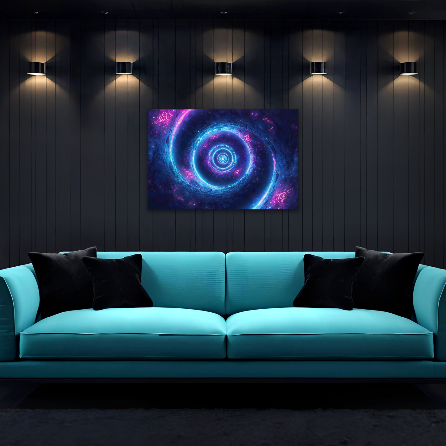Hyperspace Spiral – Sci-Fi Aluminum Print Wall Art