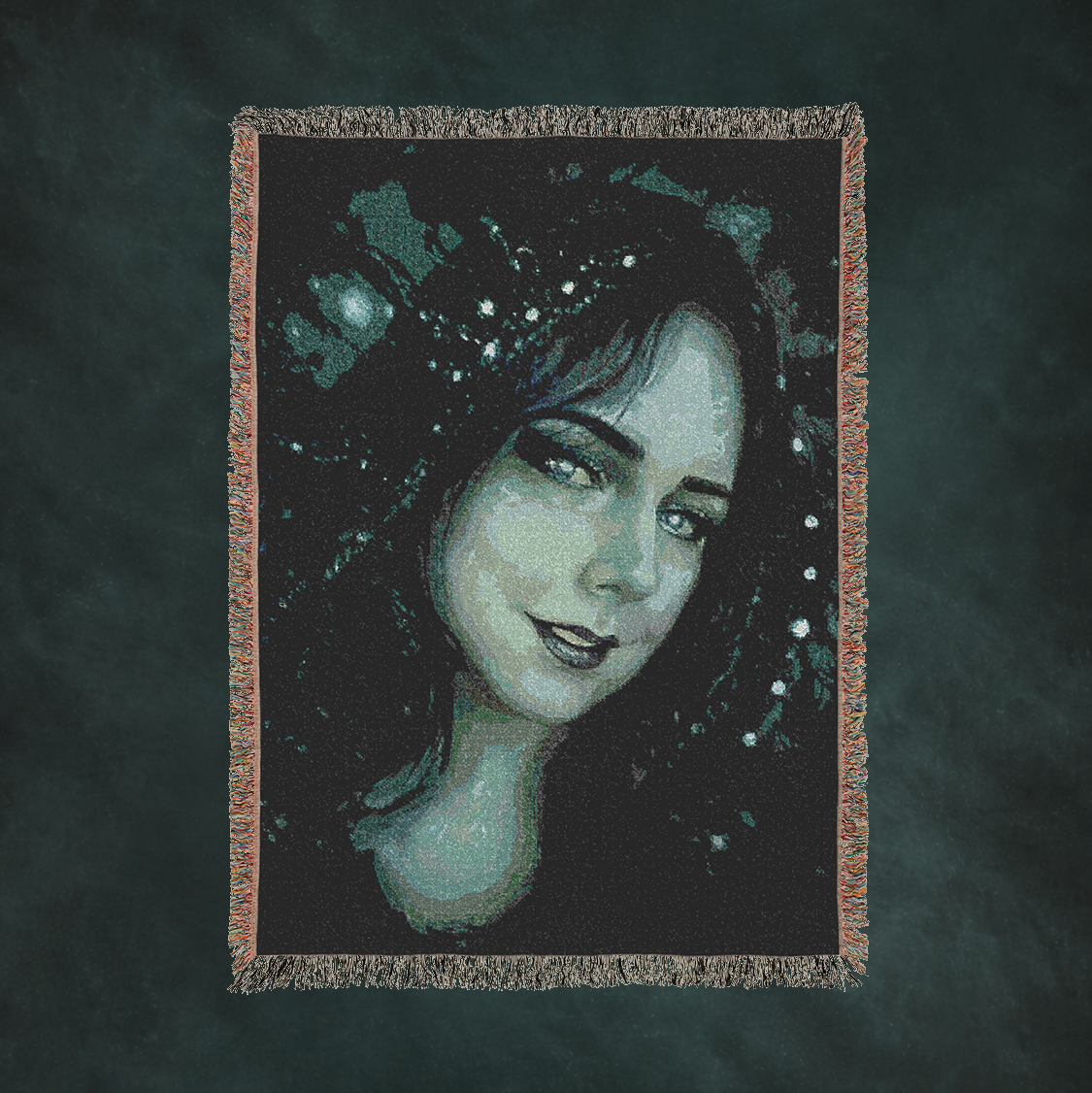Custom Dark Art Woven Blanket