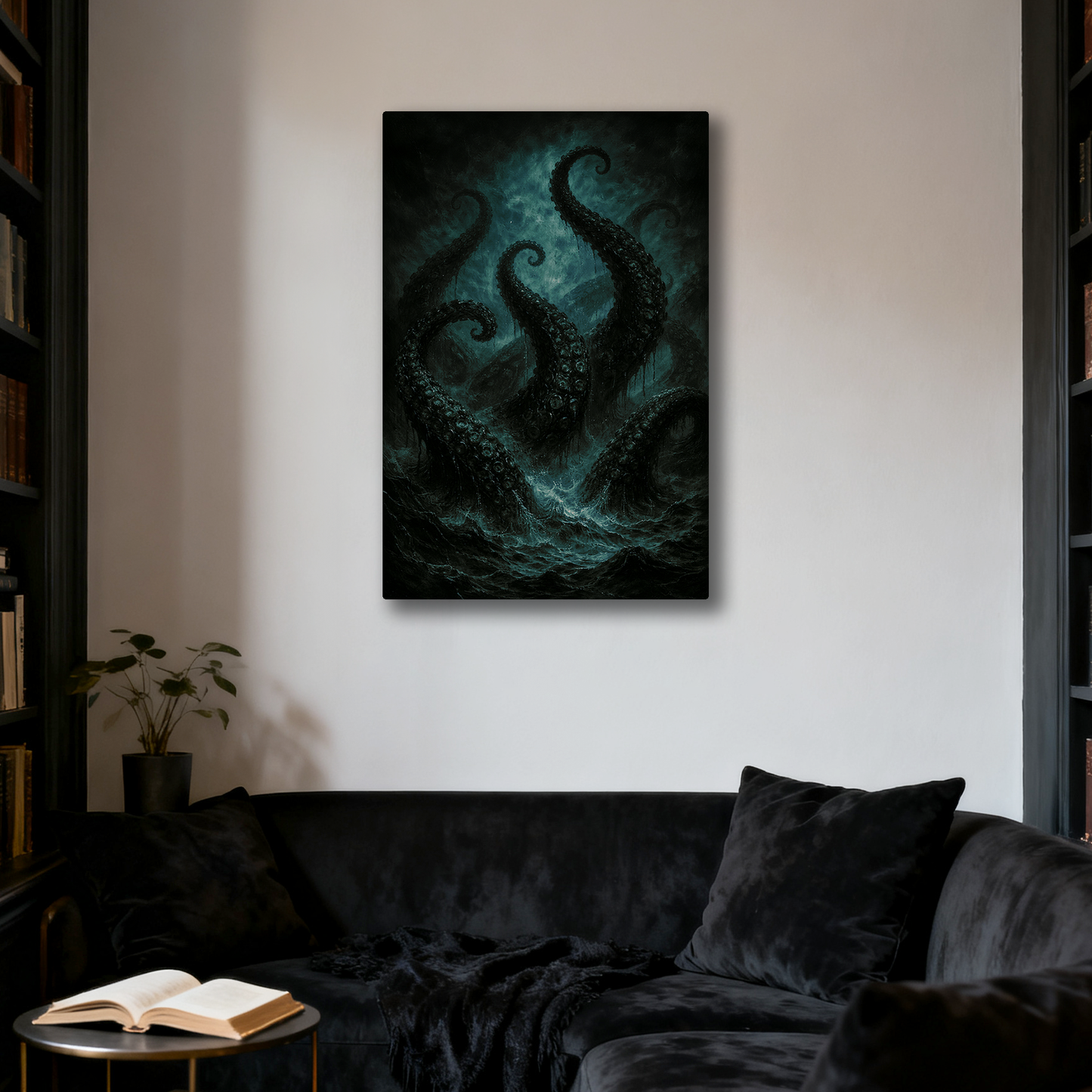 The Deep Awakens - Lovecraft Inspired Tentacles Canvas Wall Art