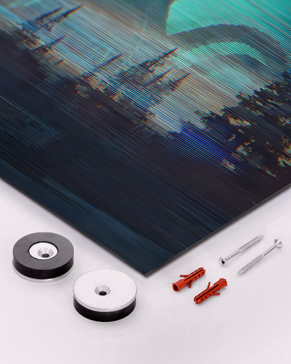 Found Footage of Cthulhu - Analog Horror Aluminum Wall Art