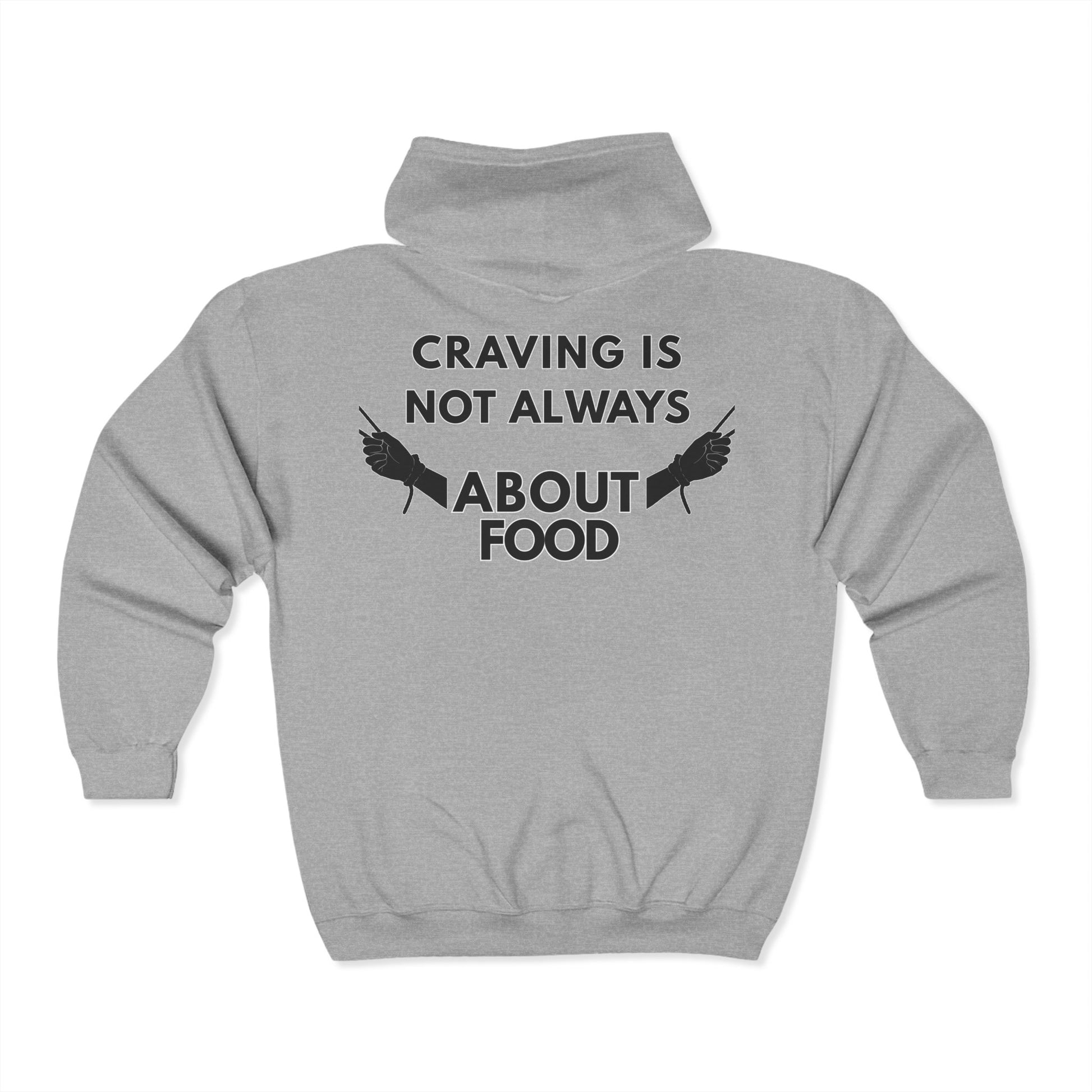 Hungry Minds Unisex Zip Hoodie – Bold Minimalist Statement Gift