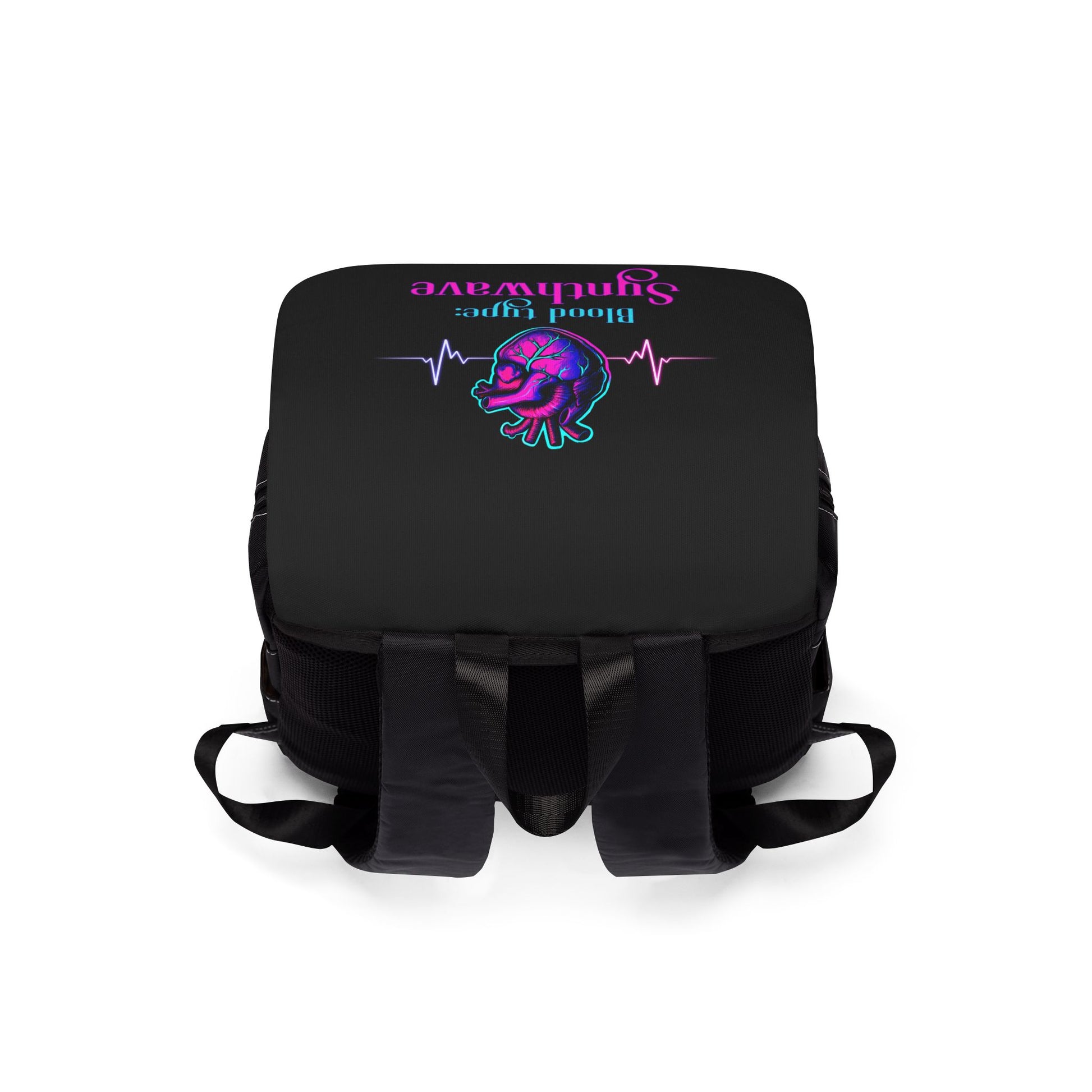 Synthwave Unisex Casual Shoulder Backpack, Retro Style Daypack