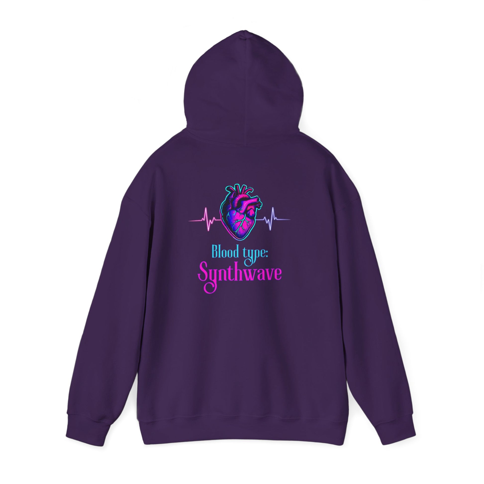 Synthwave Heart Hoodie - Retro Graphic Sweatshirt