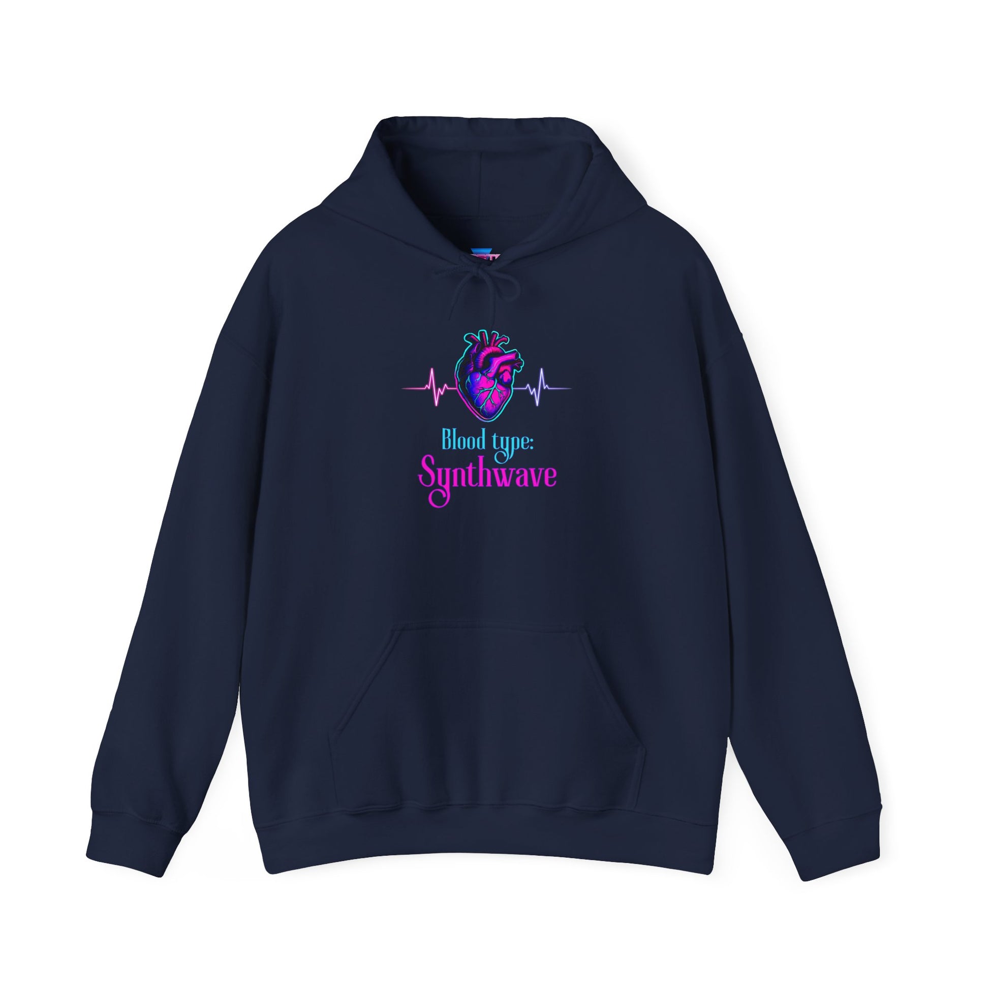 Synthwave Heart Hoodie - Retro Graphic Sweatshirt