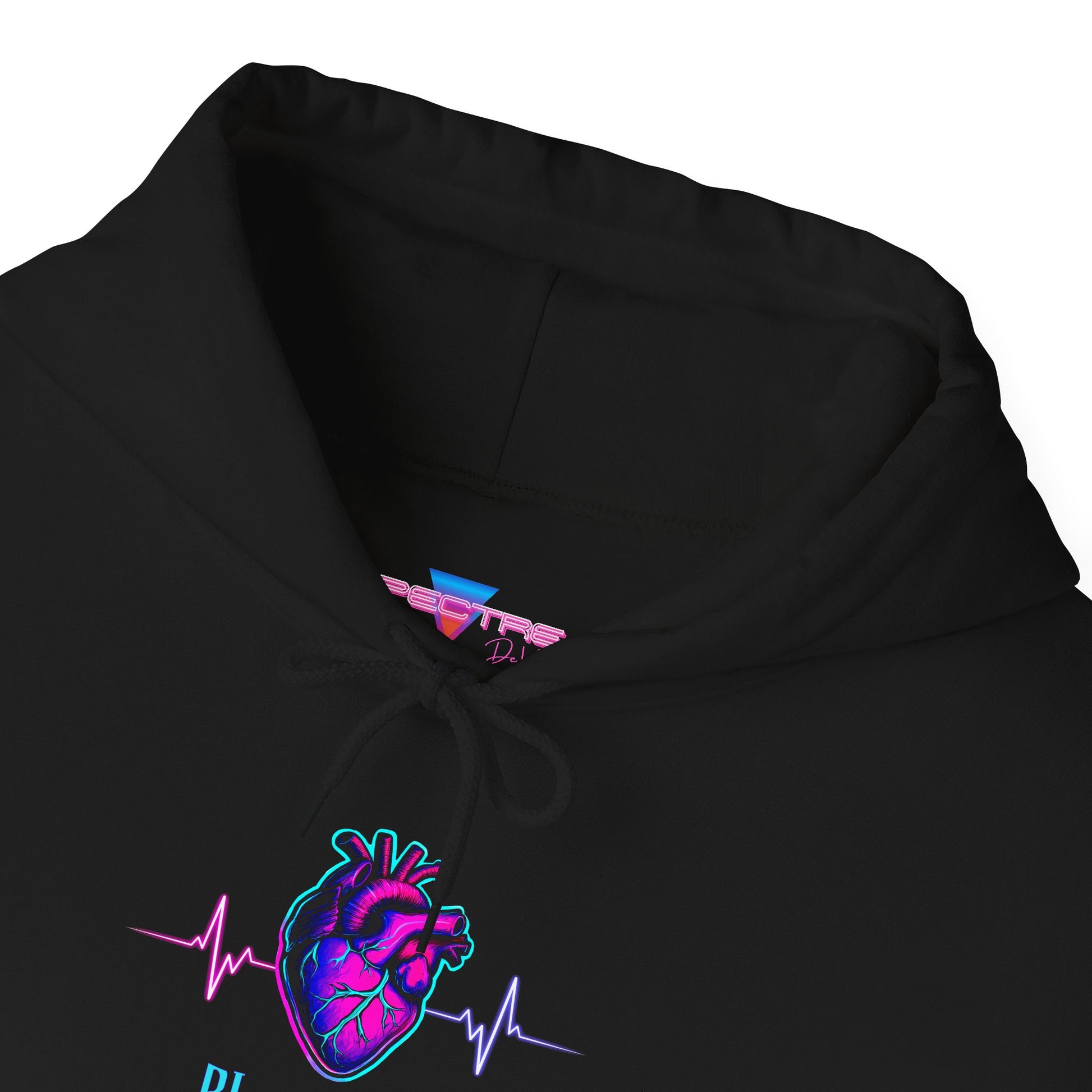 Synthwave Heart Hoodie - Retro Graphic Sweatshirt