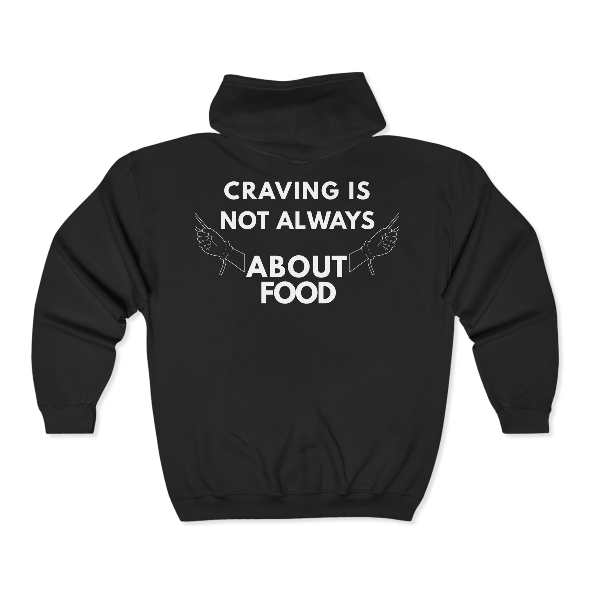 Hungry Minds Unisex Zip Hoodie – Bold Minimalist Statement Gift