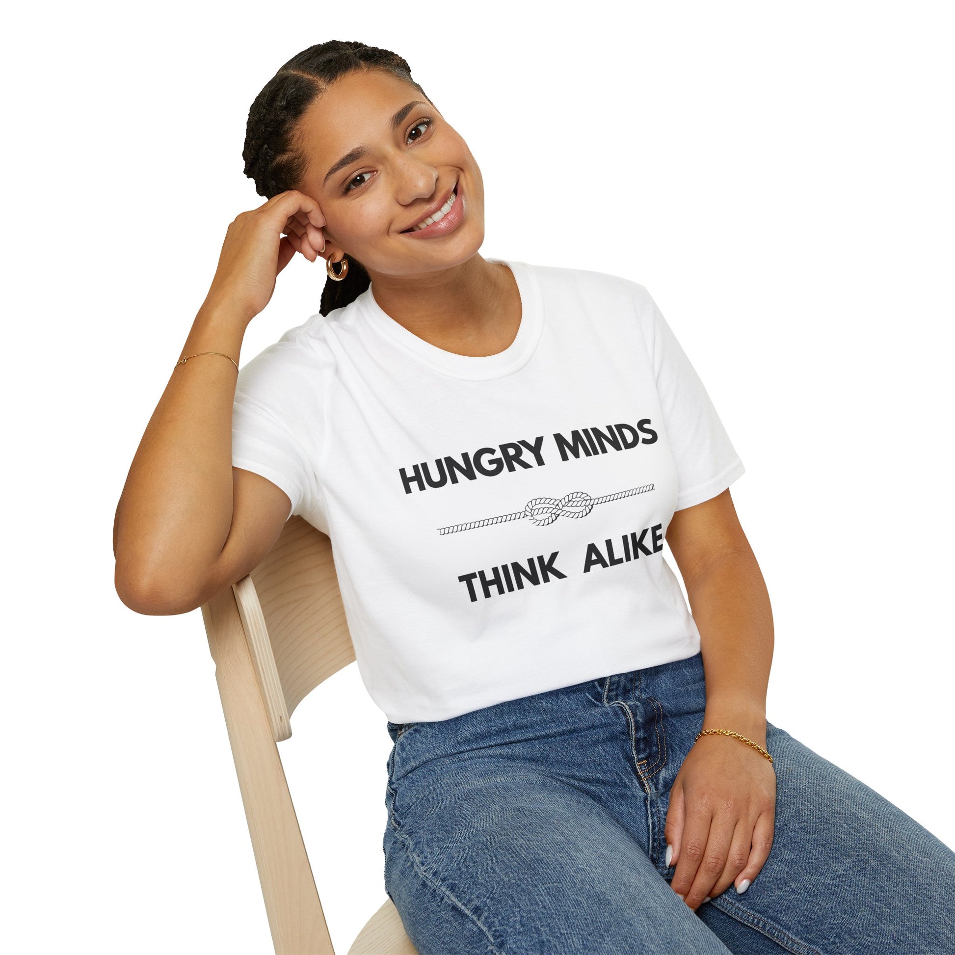 Hungry Minds T-Shirt - Minimalist Bold Design, Conversation Starter Tee