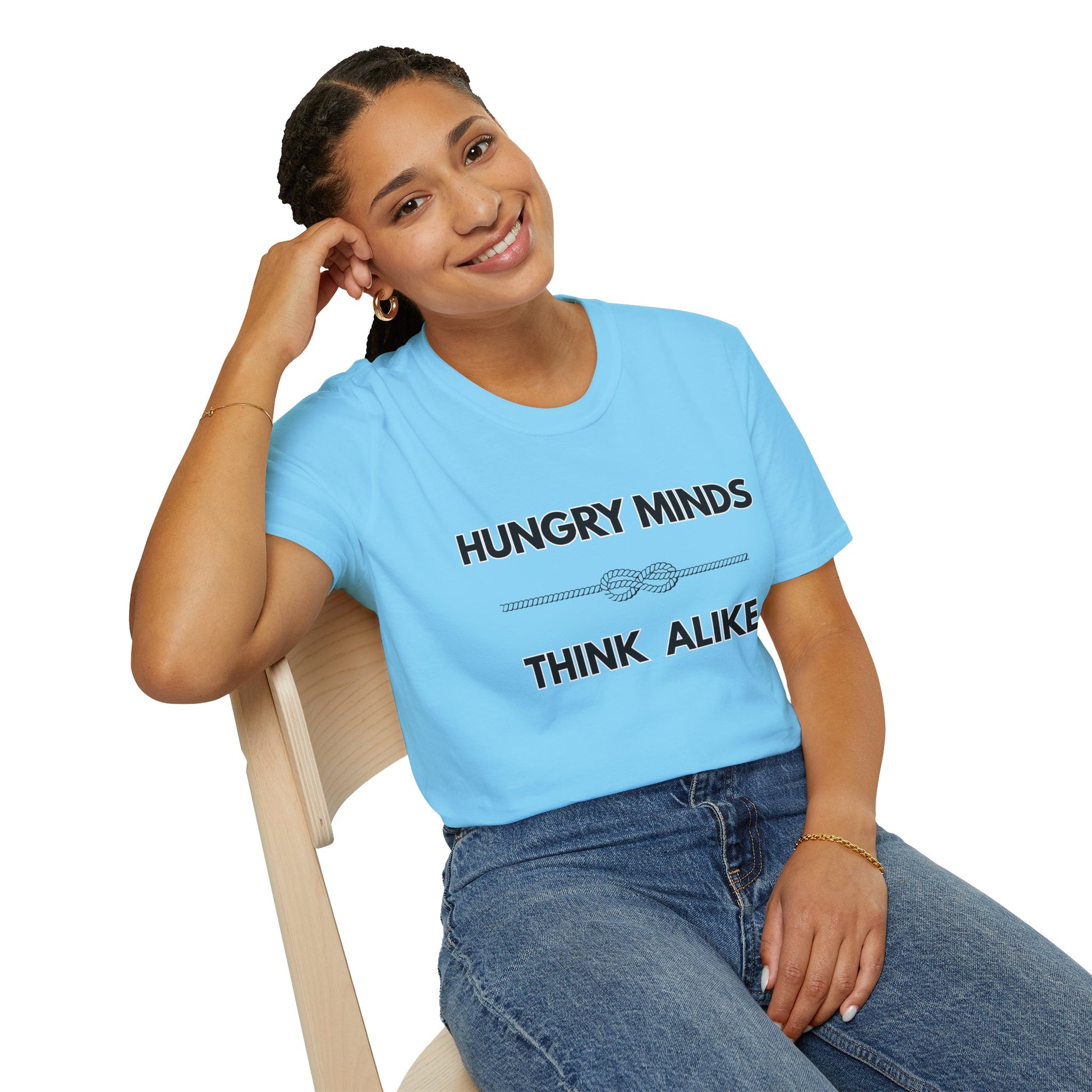 Hungry Minds T-Shirt - Minimalist Bold Design, Conversation Starter Tee