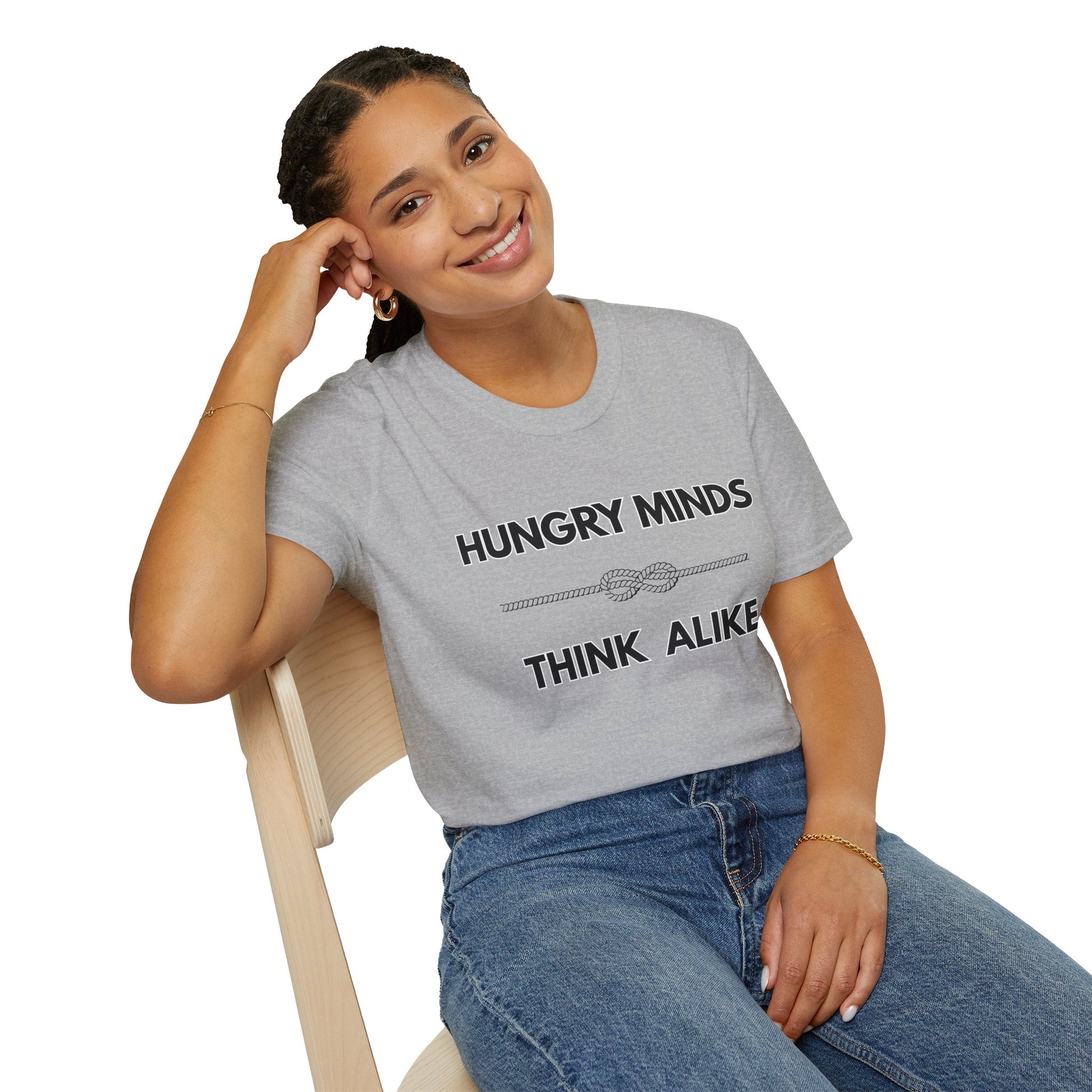 Hungry Minds T-Shirt - Minimalist Bold Design, Conversation Starter Tee