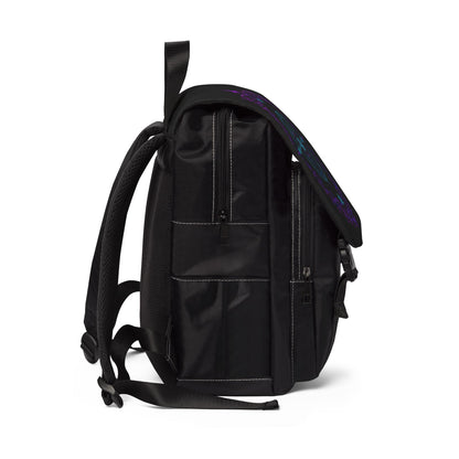 Personalized Gothic Compass Backpack with Neon Victorian Ornament