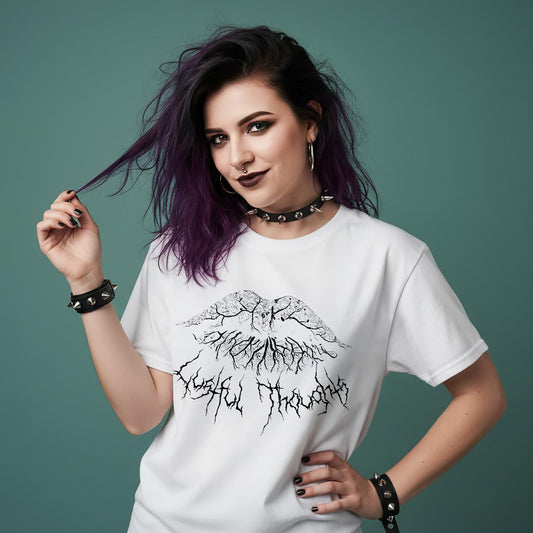 Lustful Thoughts Gothic Punk T-Shirt, Edgy Alternative Gothcore Fashion