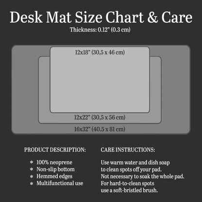 Neon Skeleton Dance Desk Mat, Large Gaming Mouse Pad