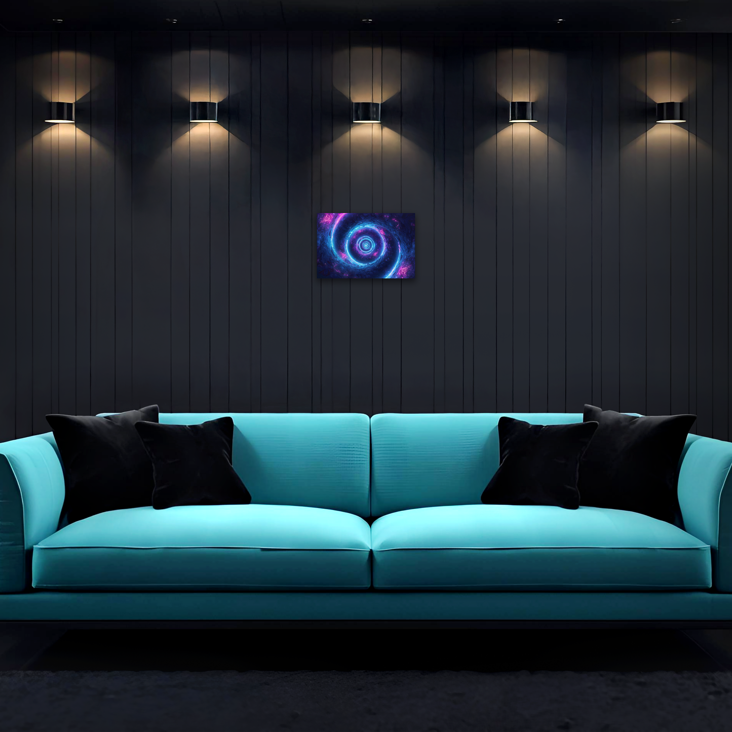 Hyperspace Spiral – Sci-Fi Aluminum Print Wall Art