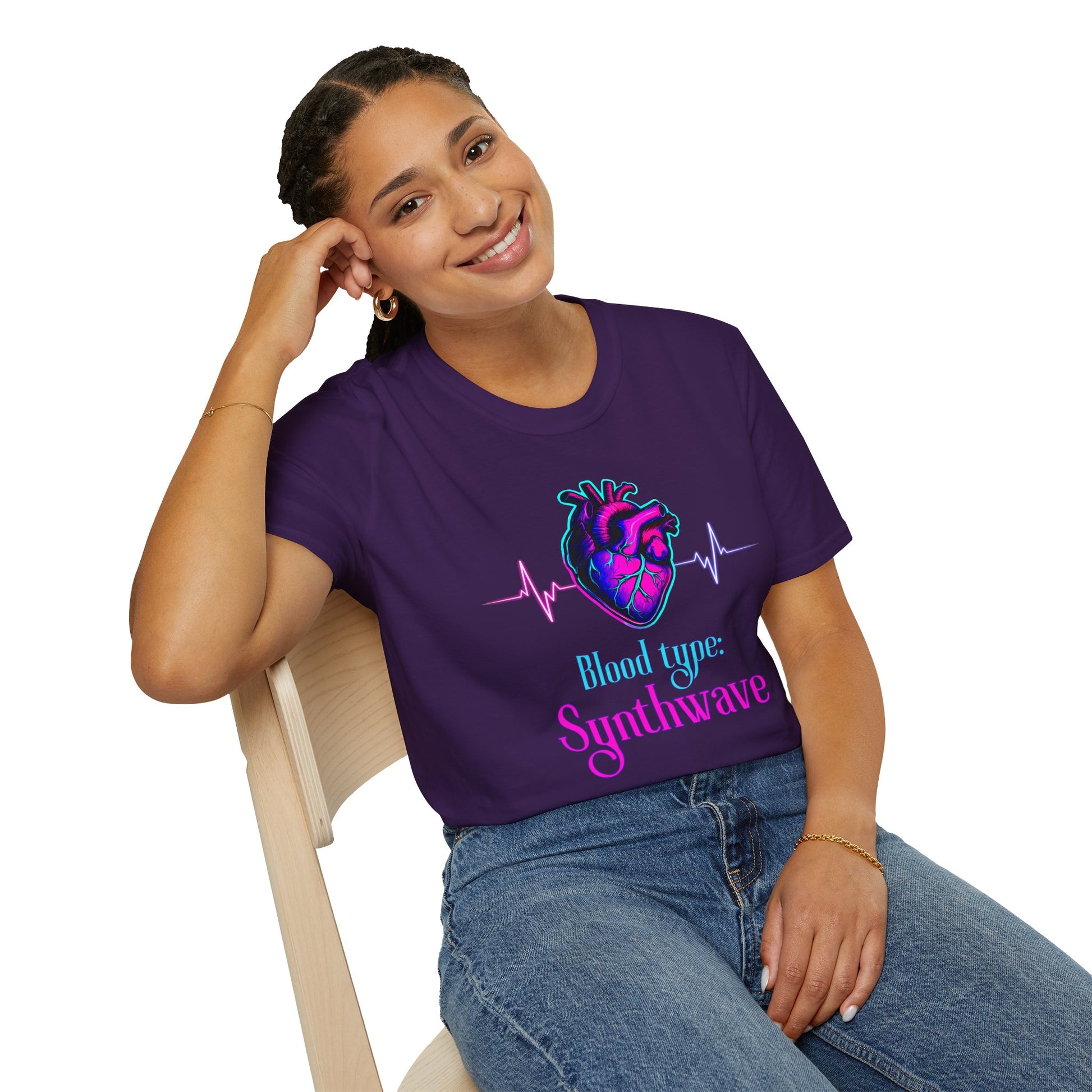 Synthwave Heart T-Shirt - Gift for 80s Music Lovers
