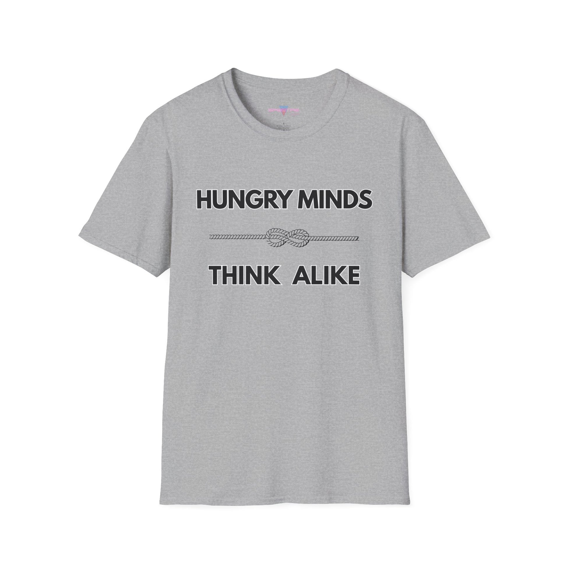 Hungry Minds T-Shirt - Minimalist Bold Design, Conversation Starter Tee