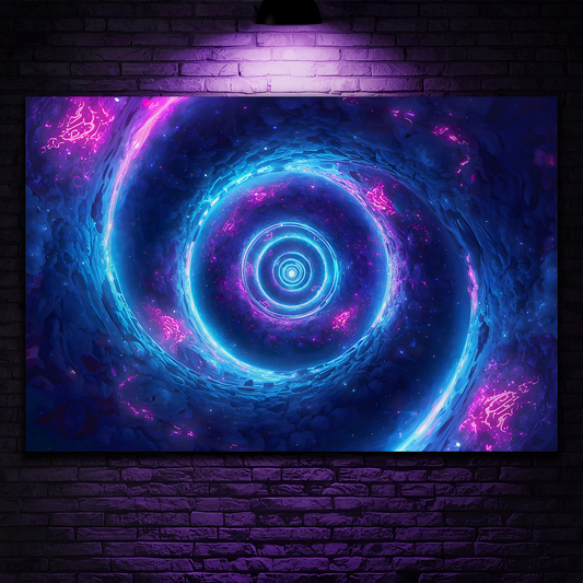 Hyperspace Spiral – Sci-Fi Aluminum Print Wall Art