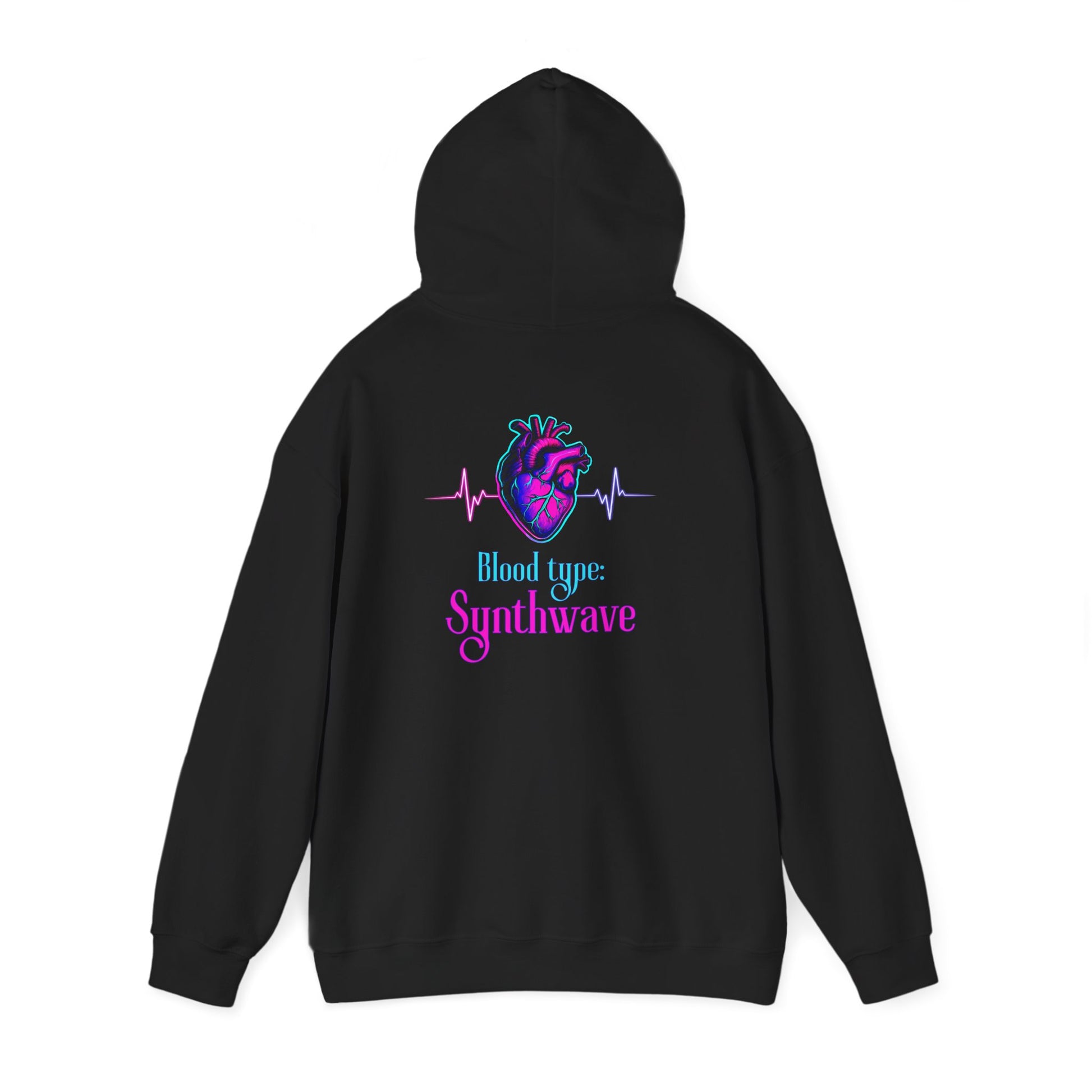 Synthwave Heart Hoodie - Retro Graphic Sweatshirt