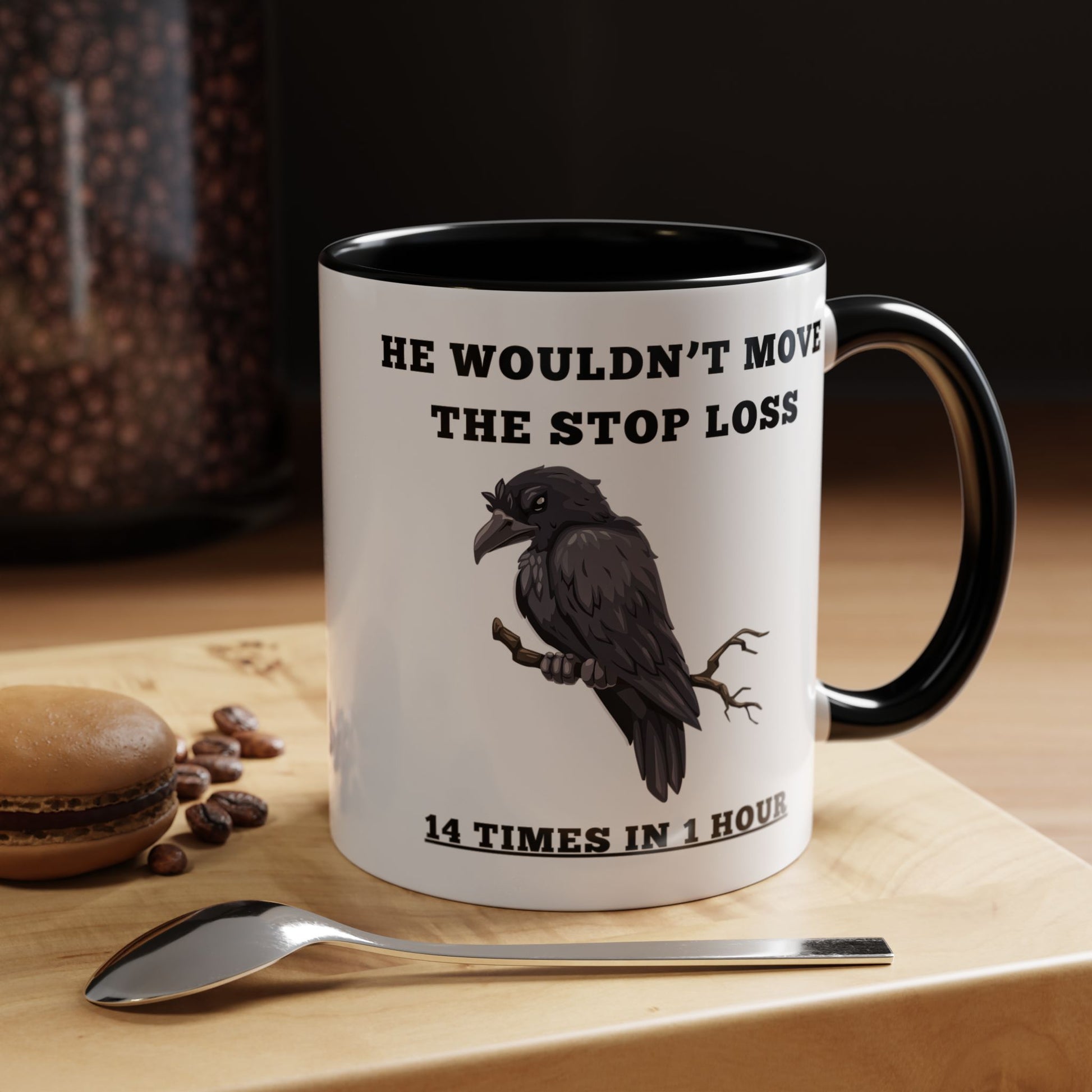 Funny Sarcastic Roasting Mug for Traders – Judgy Crow Edition