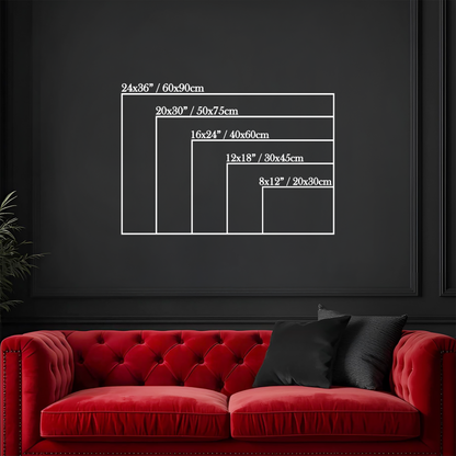 Neon Void Wraith - Winged Reaper - Aluminum Print Wall Art