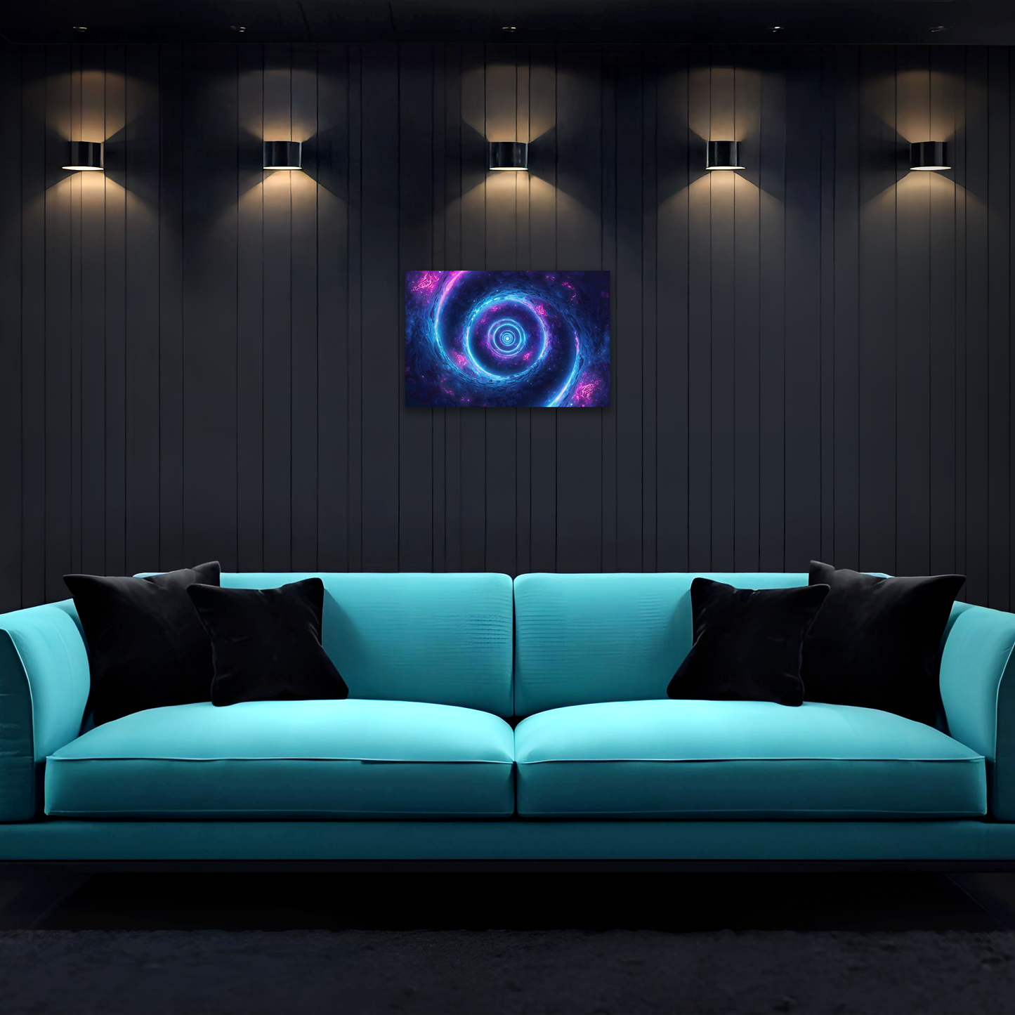 Hyperspace Spiral – Sci-Fi Aluminum Print Wall Art