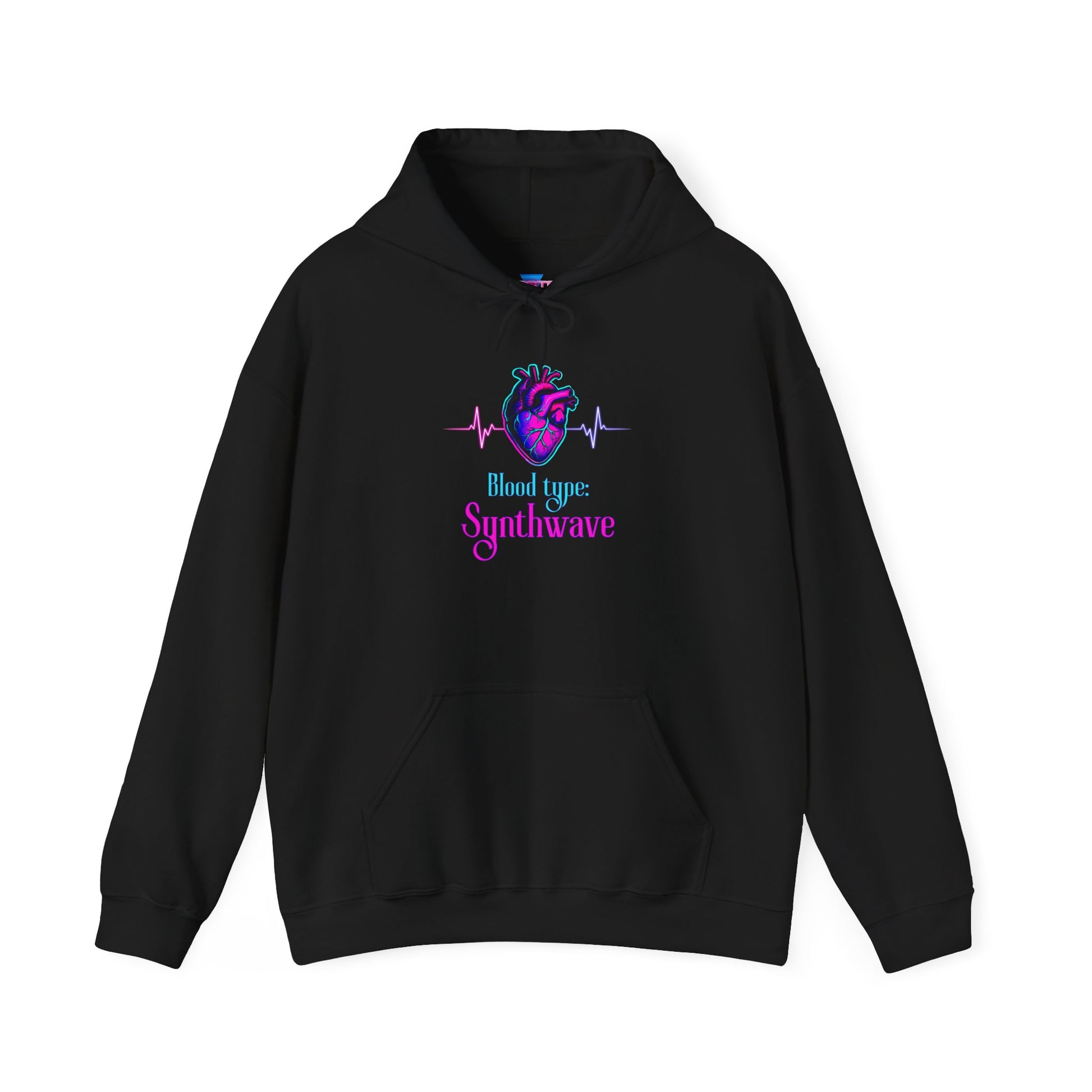 Synthwave Heart Hoodie - Retro Graphic Sweatshirt