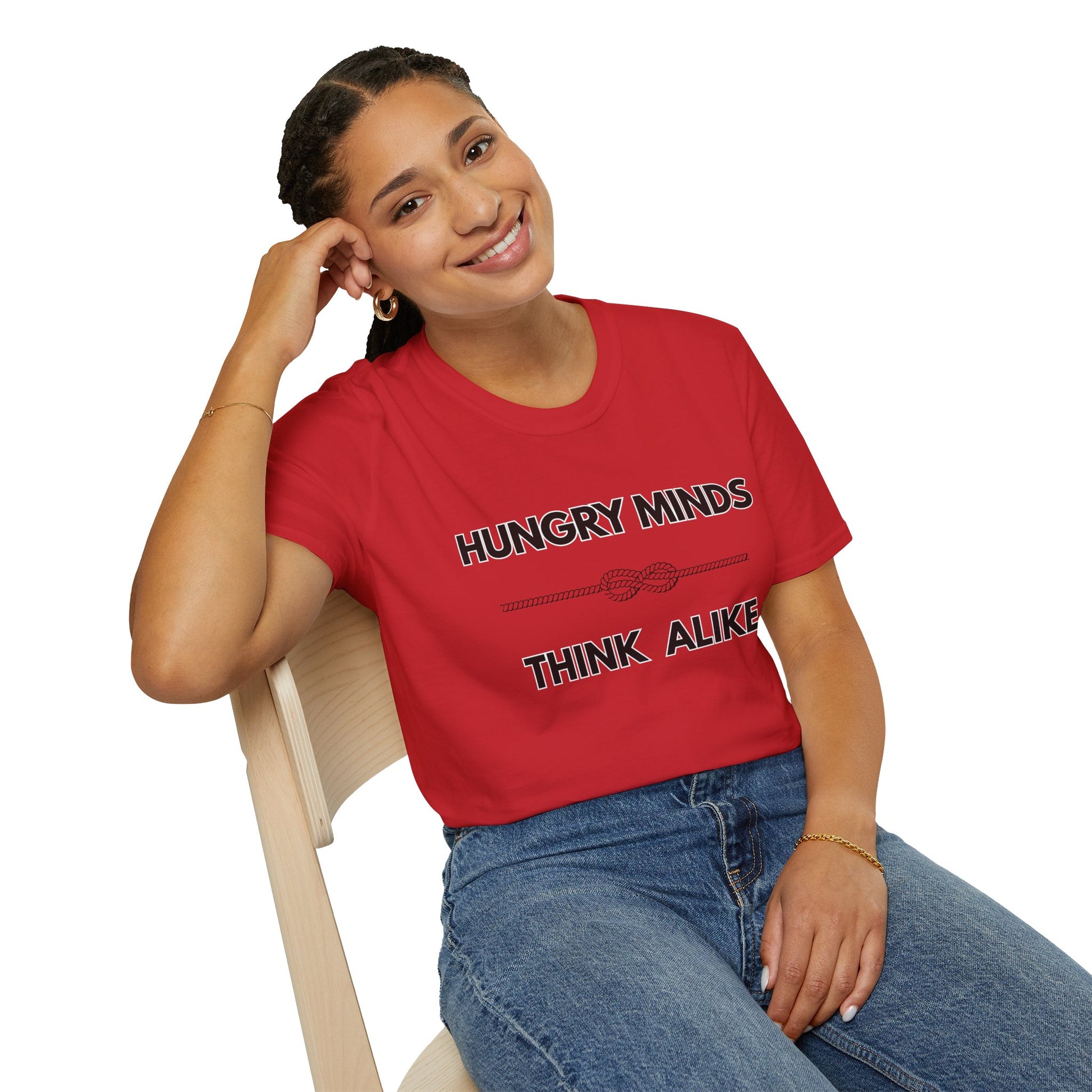 Hungry Minds T-Shirt - Minimalist Bold Design, Conversation Starter Tee