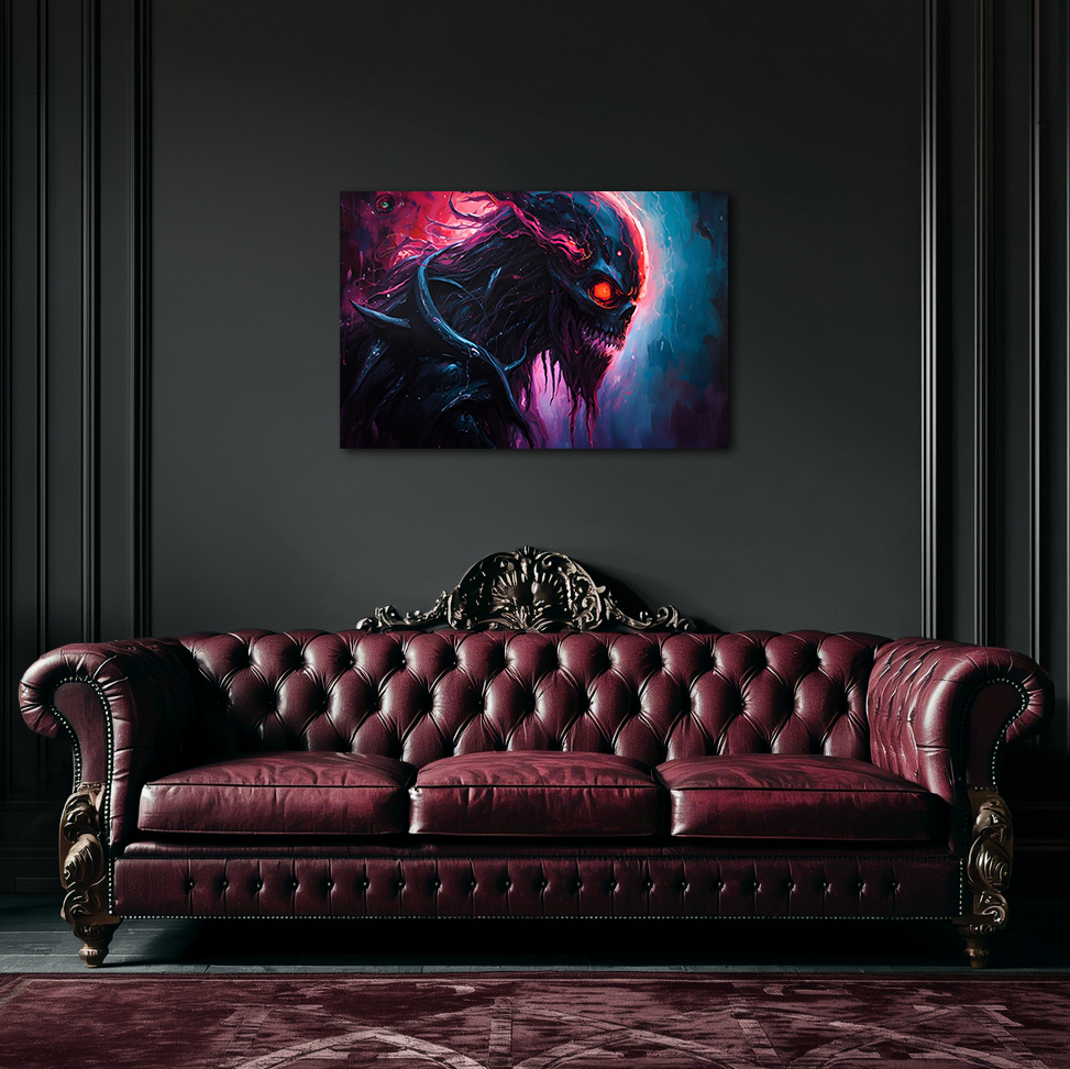 Cosmic Shadow Void Creature - Aluminum Print Wall Art