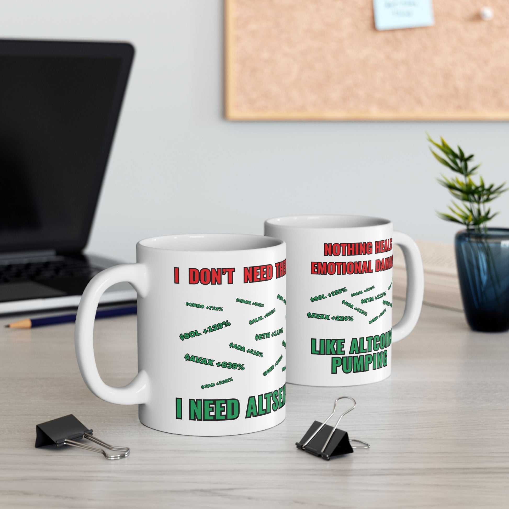 Altseason Therapy Mug - Relatable Crypto Humor for Traders