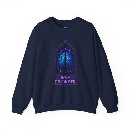Gothcore Electric Brain Graphic Sweatshirt, Stylish ADHD Neon Gothic Shirt
