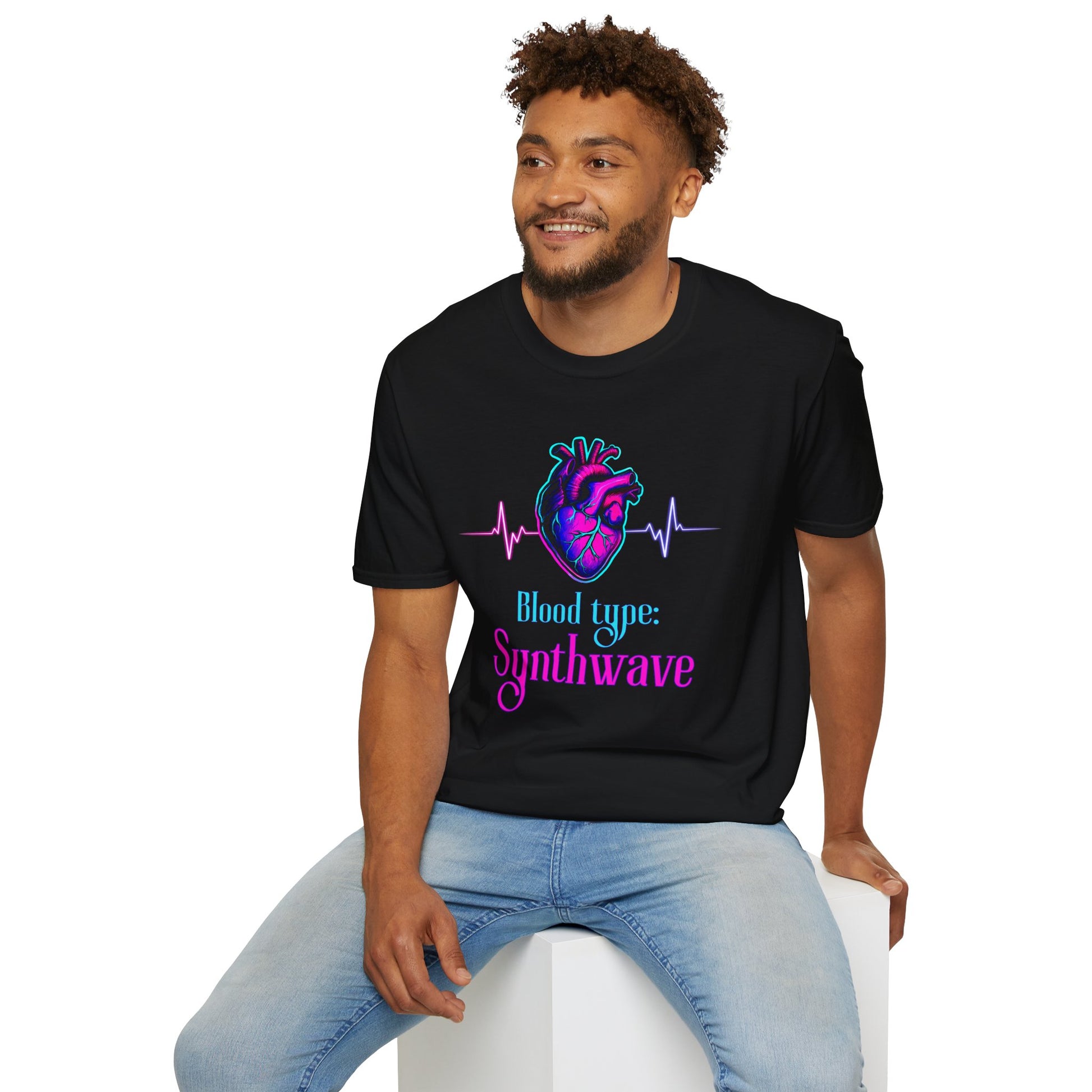 Synthwave Heart T-Shirt - Gift for 80s Music Lovers