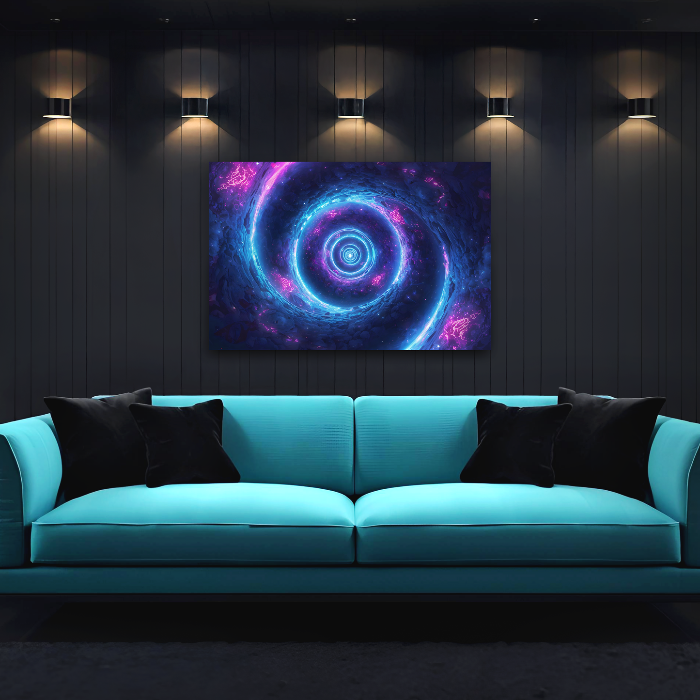 Hyperspace Spiral – Sci-Fi Aluminum Print Wall Art