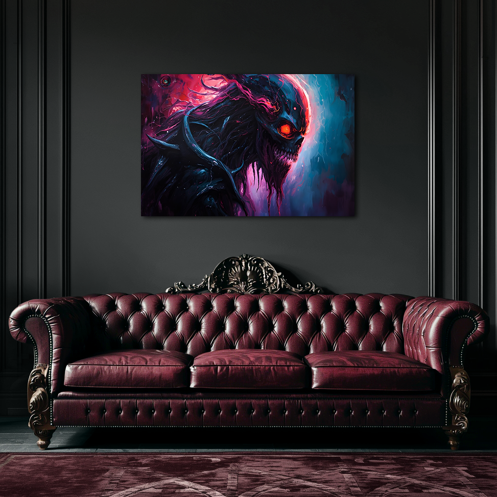 Cosmic Shadow Void Creature - Aluminum Print Wall Art