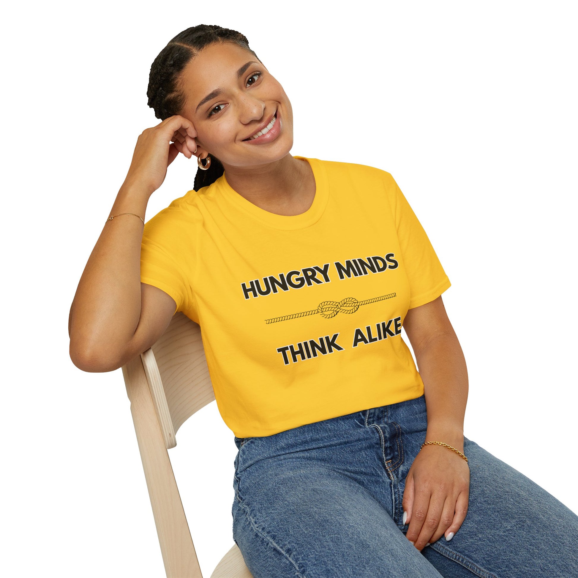 Hungry Minds T-Shirt - Minimalist Bold Design, Conversation Starter Tee