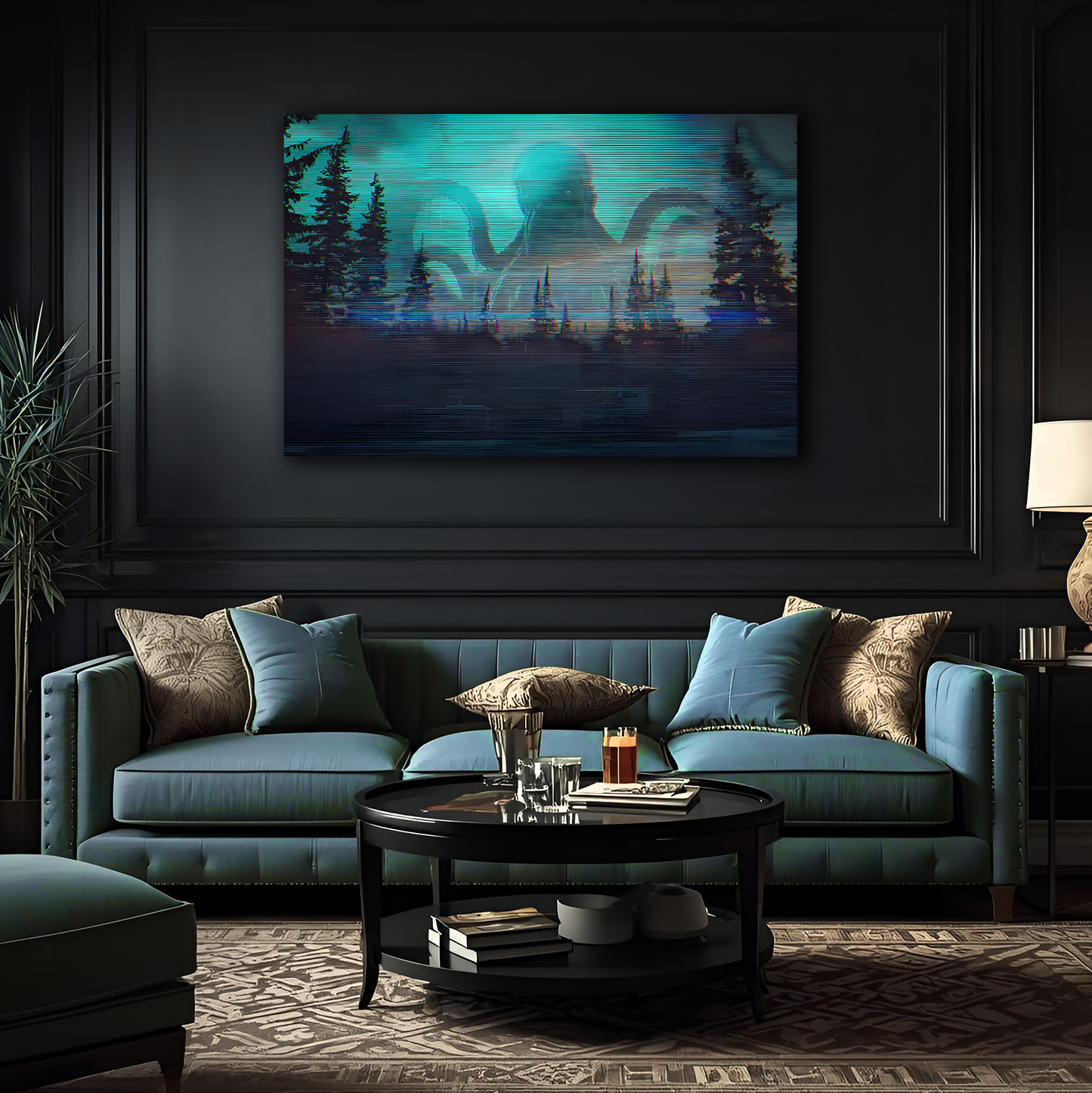 Found Footage of Cthulhu - Analog Horror Aluminum Wall Art