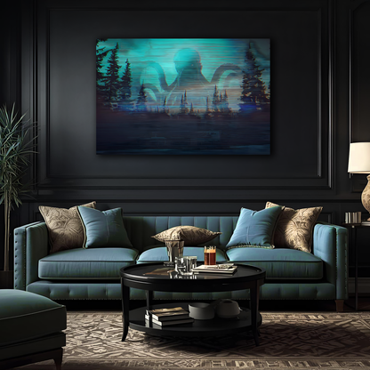 Found Footage of Cthulhu - Analog Horror Aluminum Wall Art