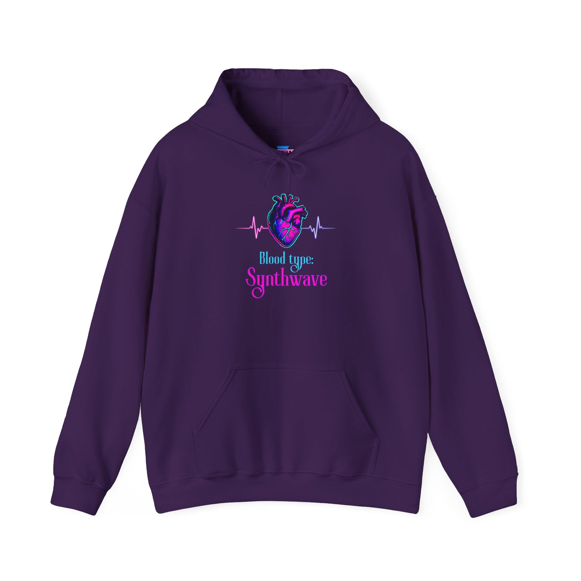 Synthwave Heart Hoodie - Retro Graphic Sweatshirt