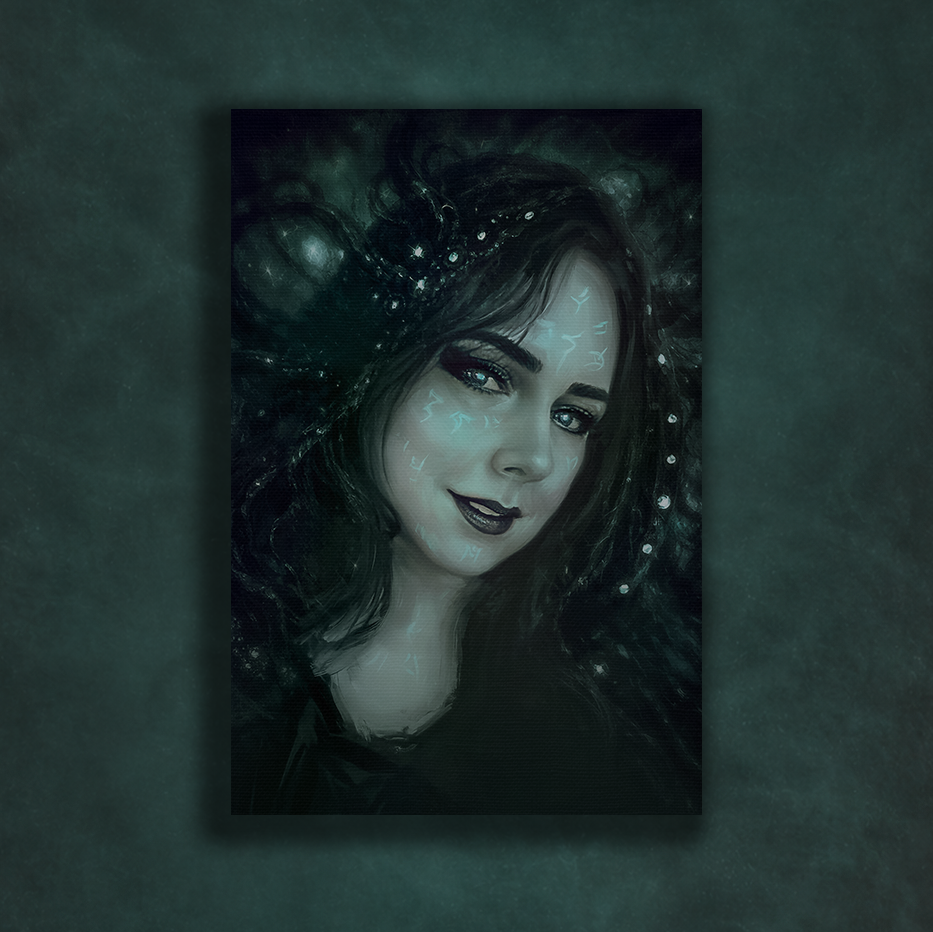 Custom Dark Art Portrait Canvas