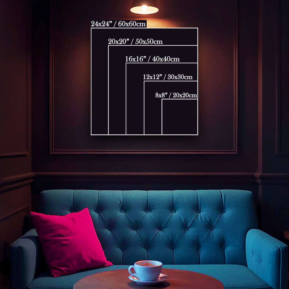 Midnight Cyberpunk City - Aluminum Print Wall Art