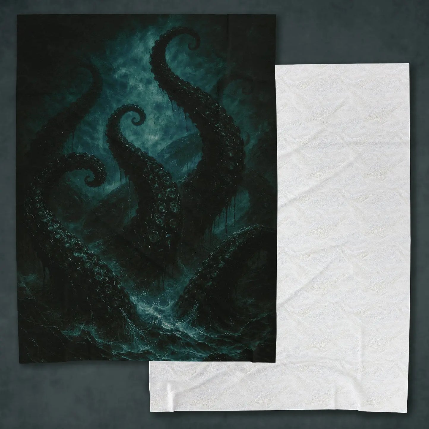 Tentacles Velveteen Dark Art Blanket – Lovecraft Inspired Plush Throw