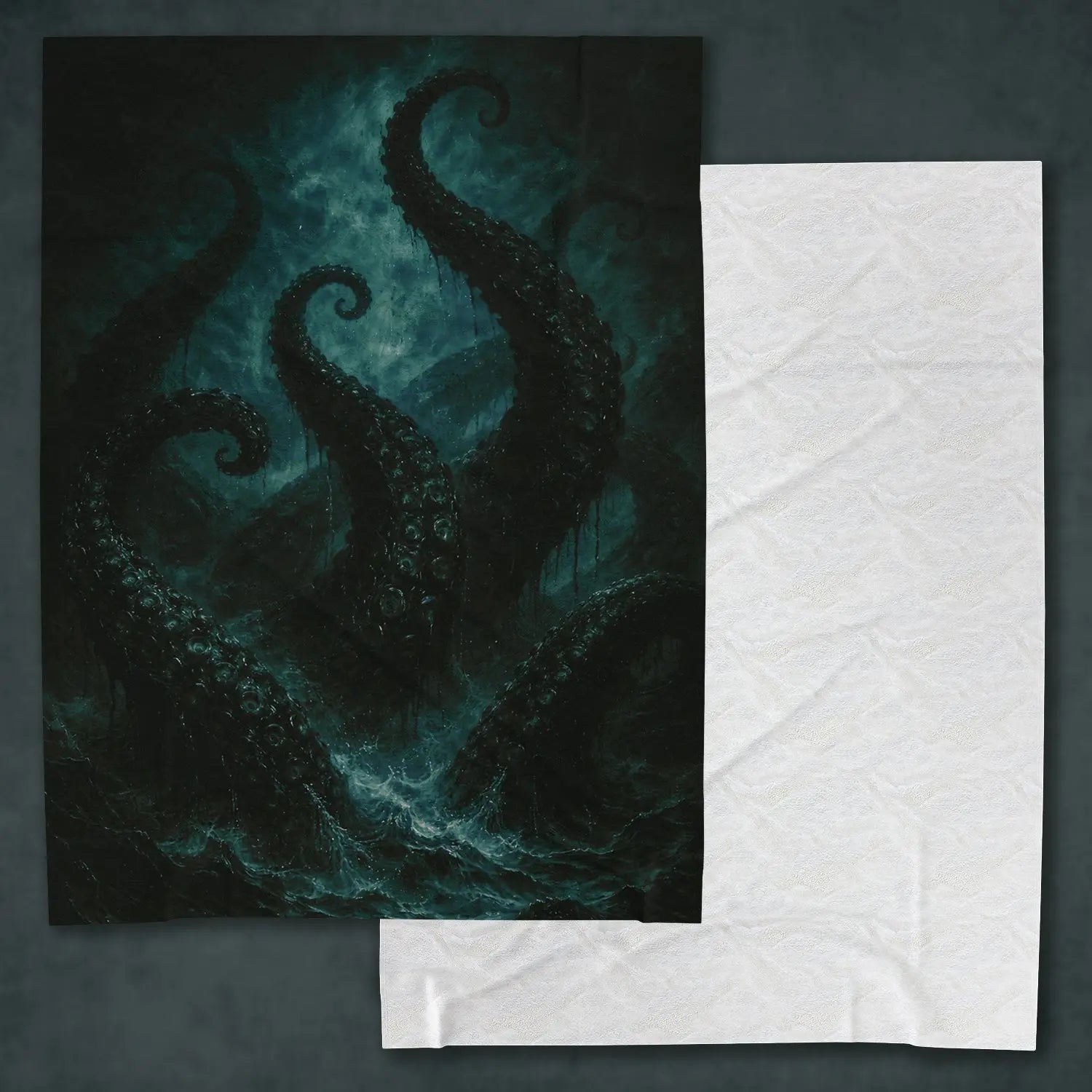 Tentacles Velveteen Dark Art Blanket – Lovecraft Inspired Plush Throw
