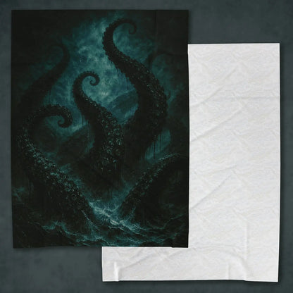 Tentacles Velveteen Dark Art Blanket – Lovecraft Inspired Plush Throw