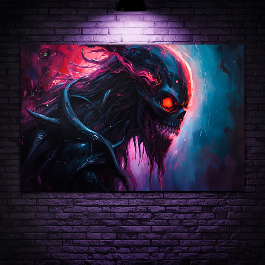 Cosmic Shadow Void Creature - Aluminum Print Wall Art